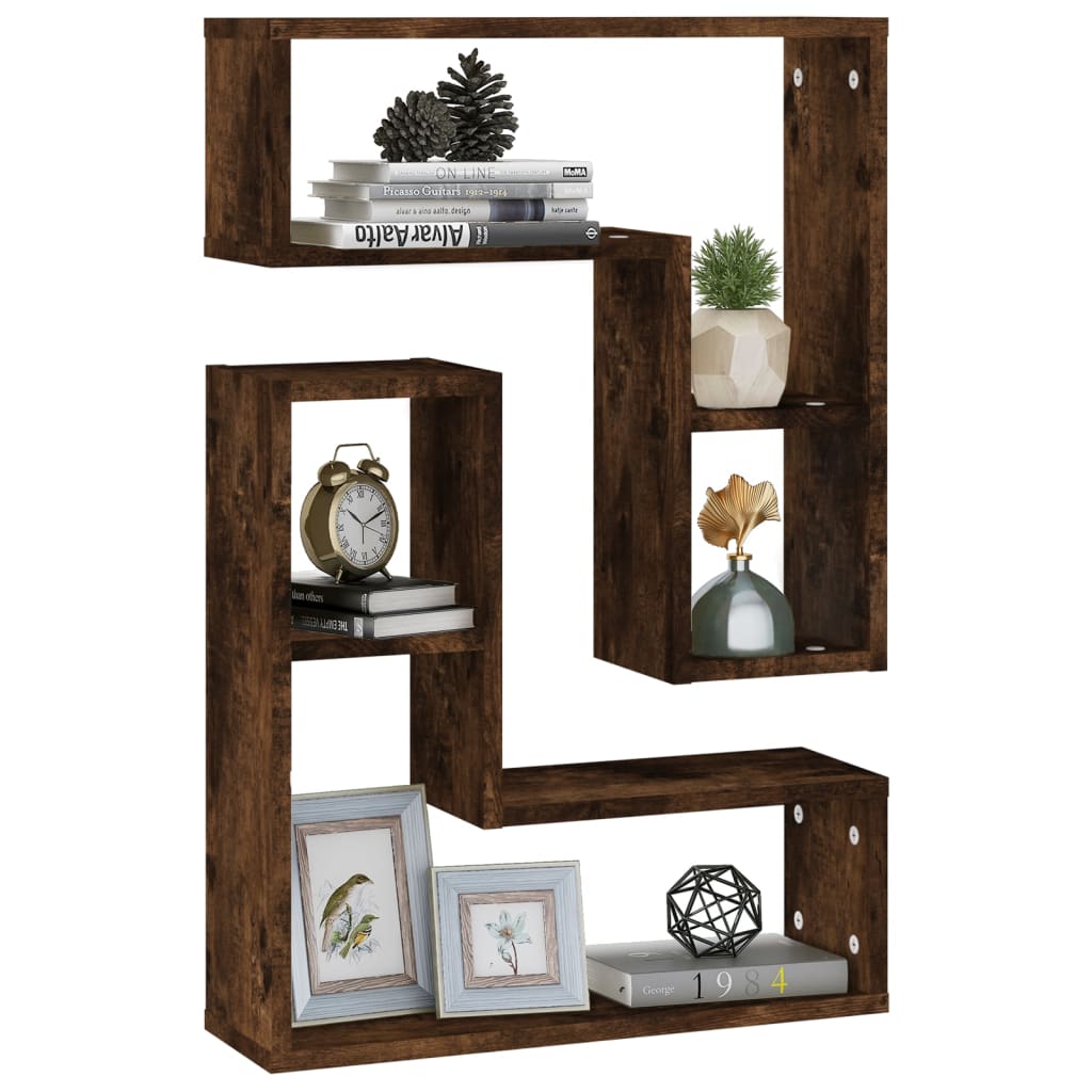 Vegghyller stk. 50x15x50 cm konstruert tre røkt eik - røkt eik, 2, 1 - number 3.