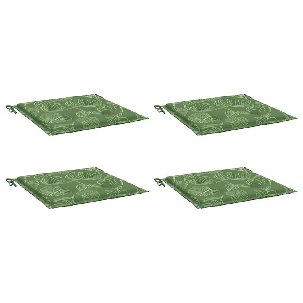 Chair cushions pcs. fabric leaf pattern - leaf design, 40 x 40 x 3 cm, 4 - number 3.