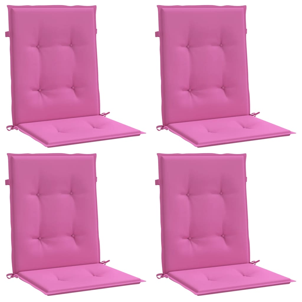 Coussins de chaise avec dossier bas pcs. tissu rose - rose clair, 100 x 50 x 4 cm, 4 - number 3.