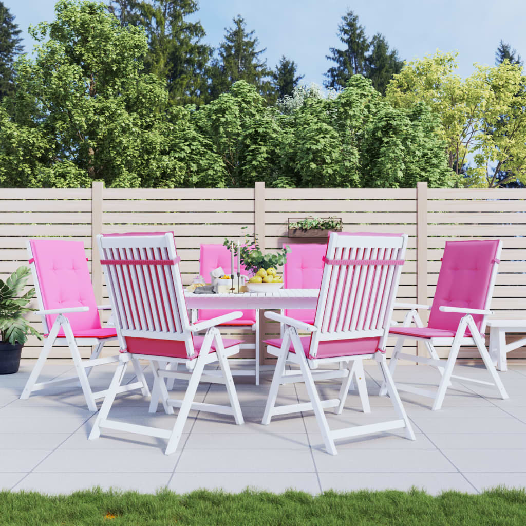 Stolehynder med høj ryg stk. stof pink - lyserød, 120 x 50 x 3 cm, 6 - number 1.