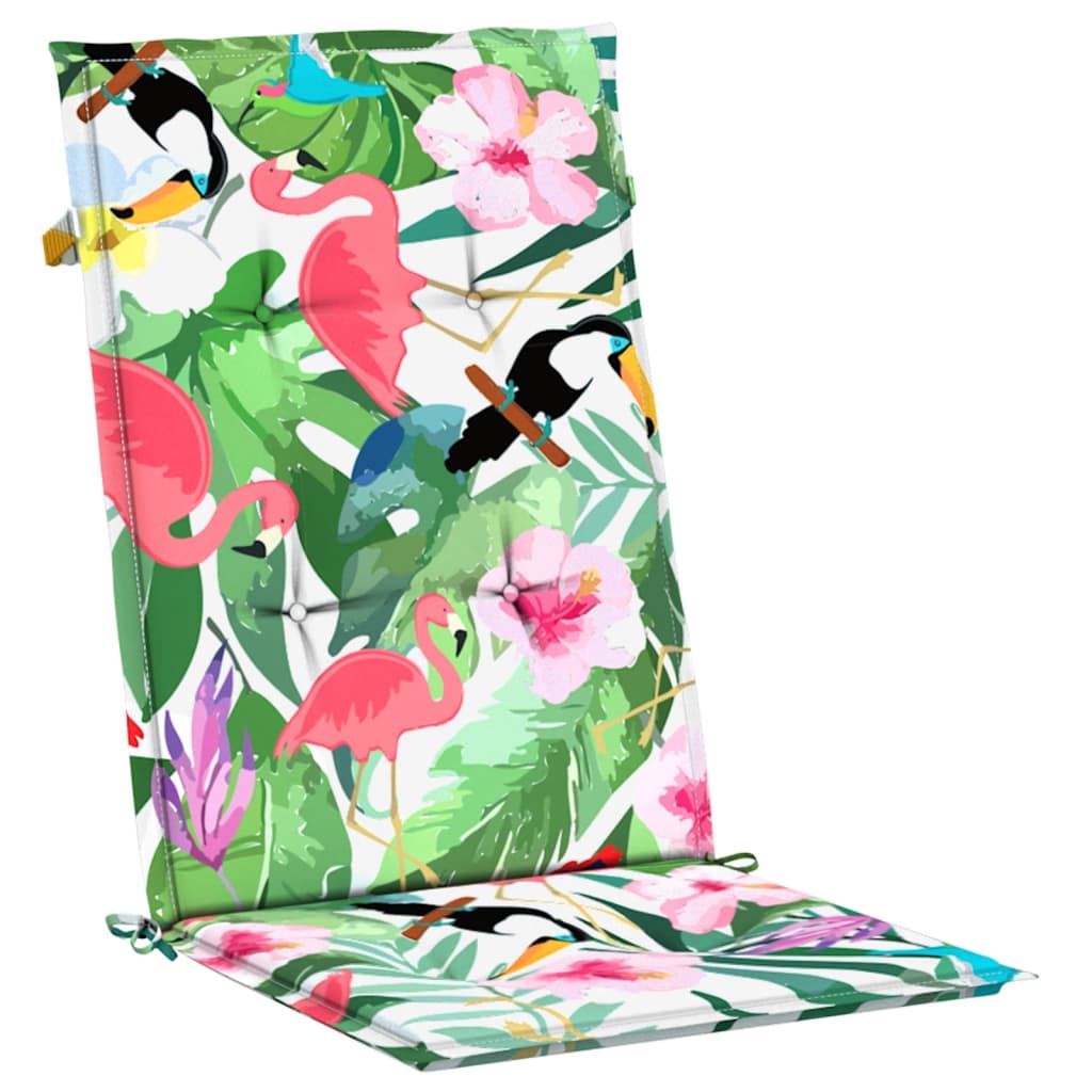 Stolehynder med høj ryg 2 stk. 120x50x3 cm stof flerfarvet - number 5.