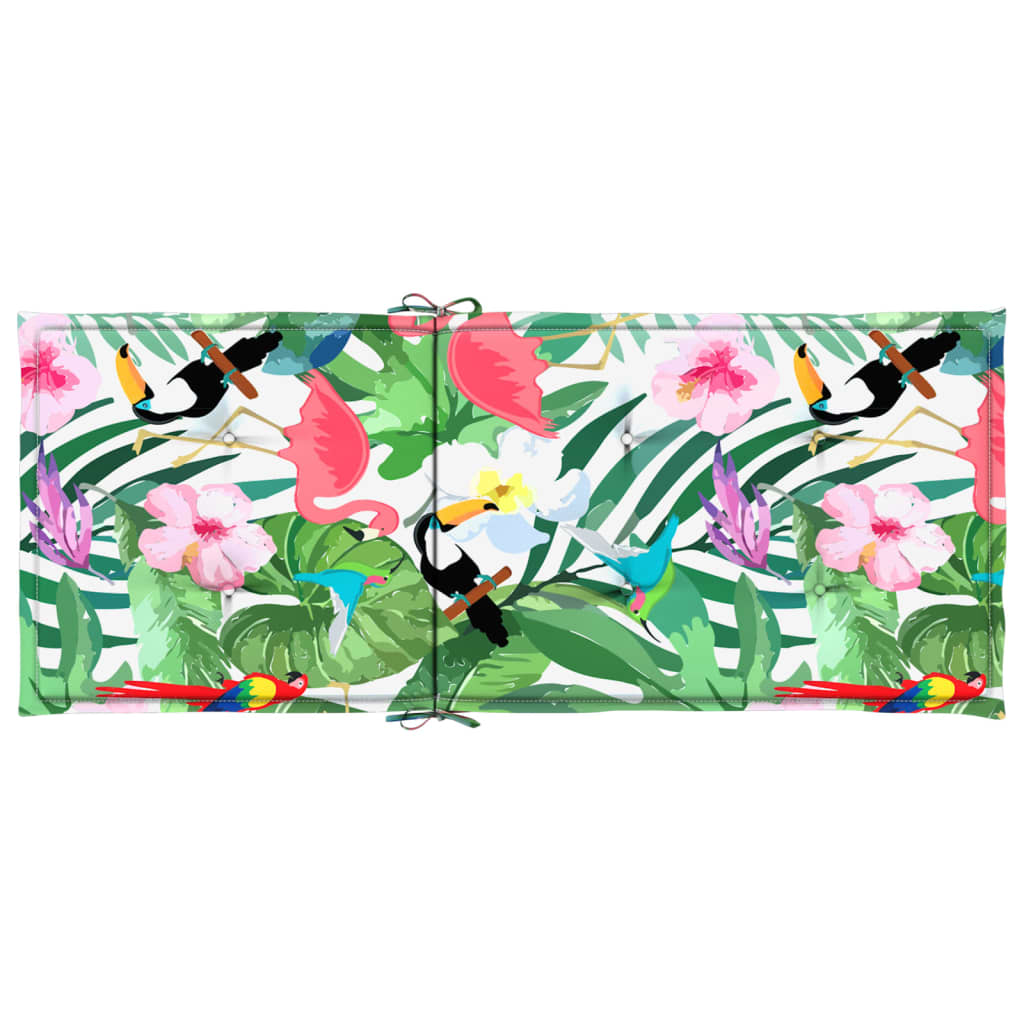 Stolehynder med høj ryg 2 stk. 120x50x3 cm stof flerfarvet - number 7.