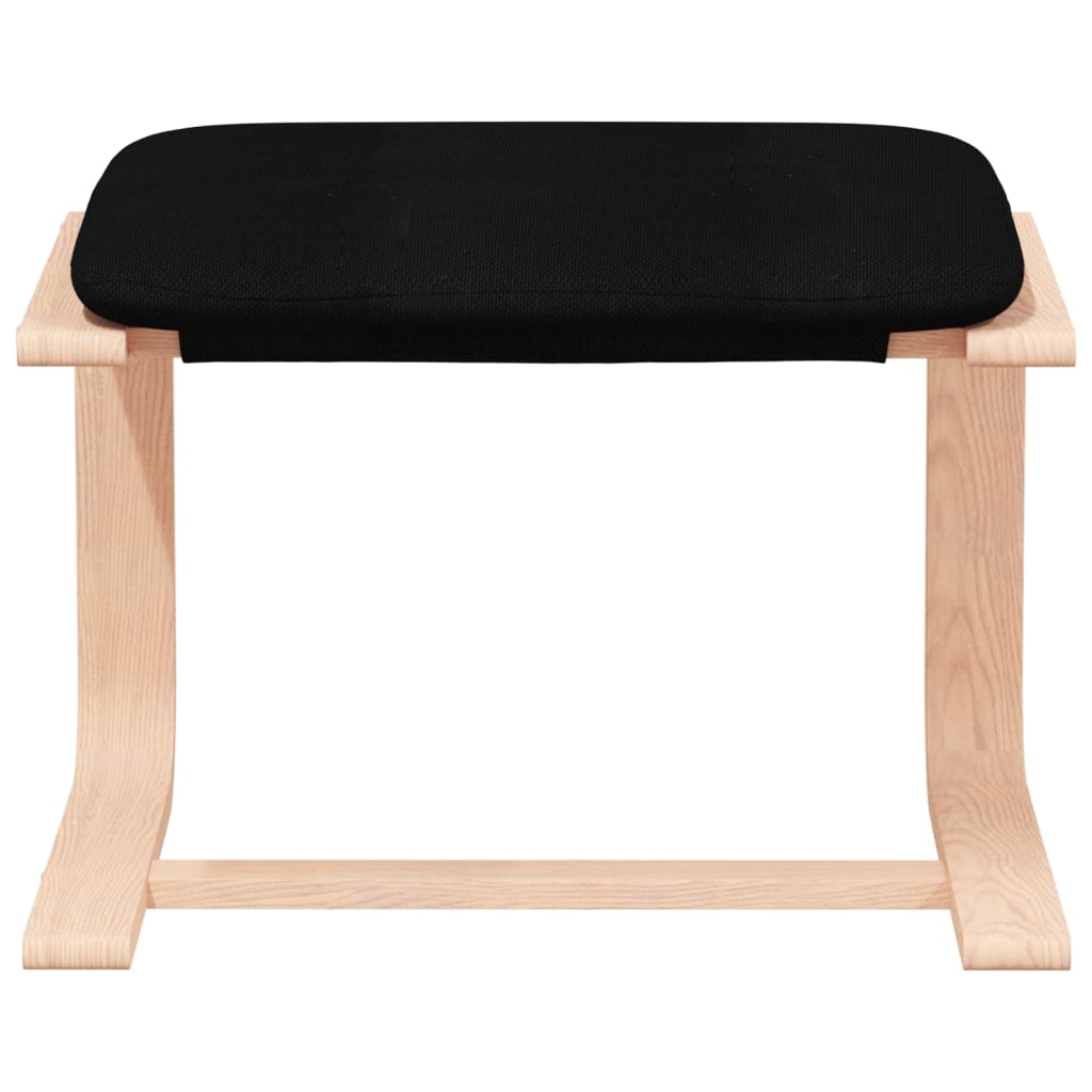 Lenestol med fotskammelstoff - svart og brun, 1 - number 6.