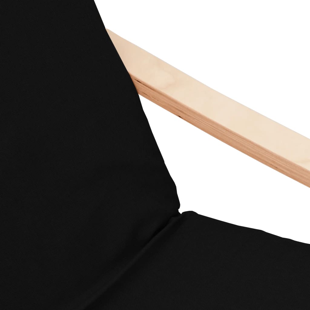 Lenestol med fotskammelstoff - svart og brun, 1 - number 8.