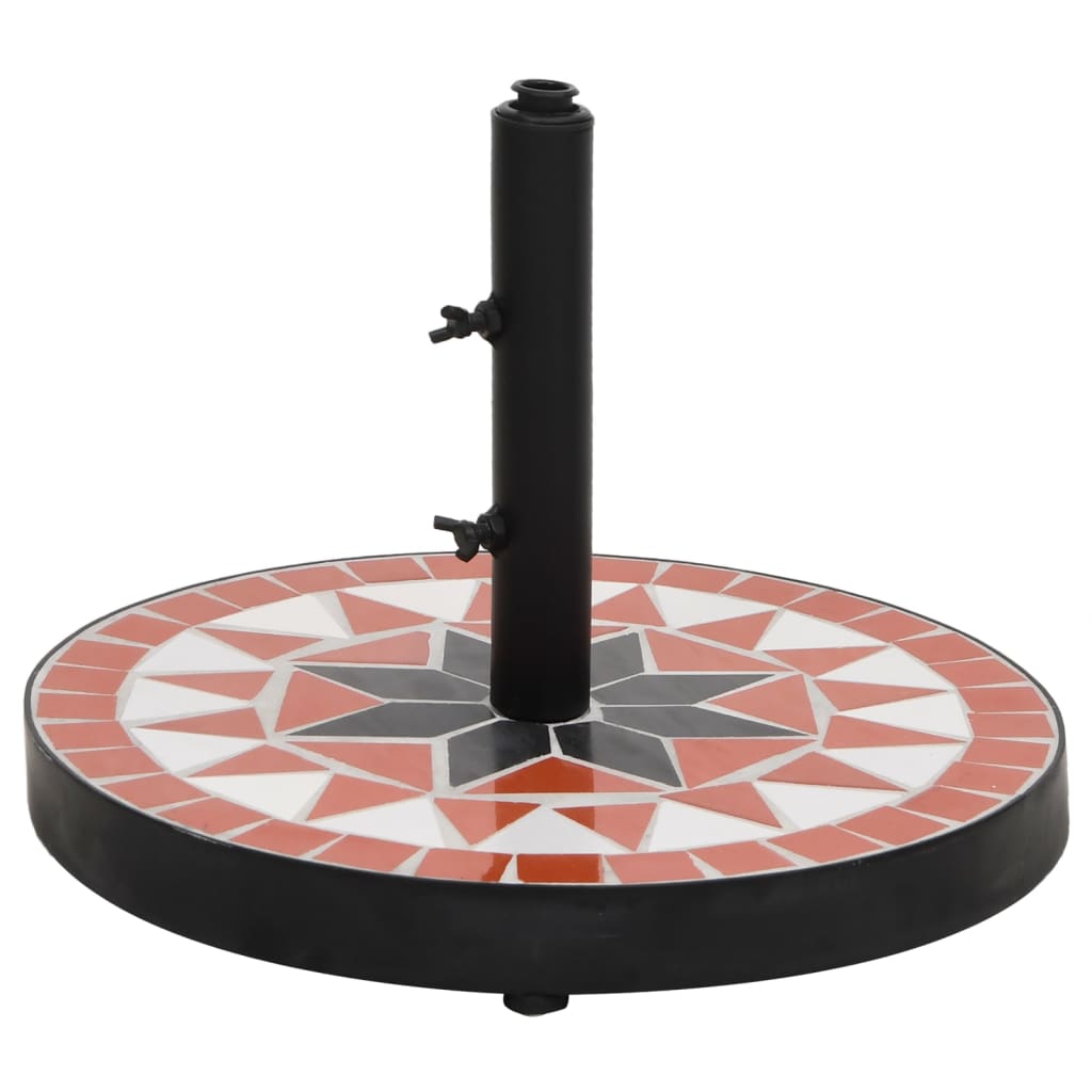 Parasolfod 12 kg rund terrakotta og hvid - number 1.