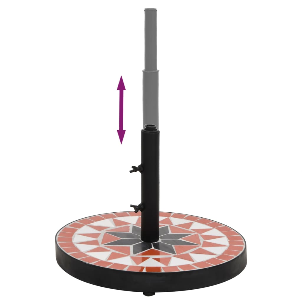 Parasolfod 12 kg rund terrakotta og hvid - number 4.