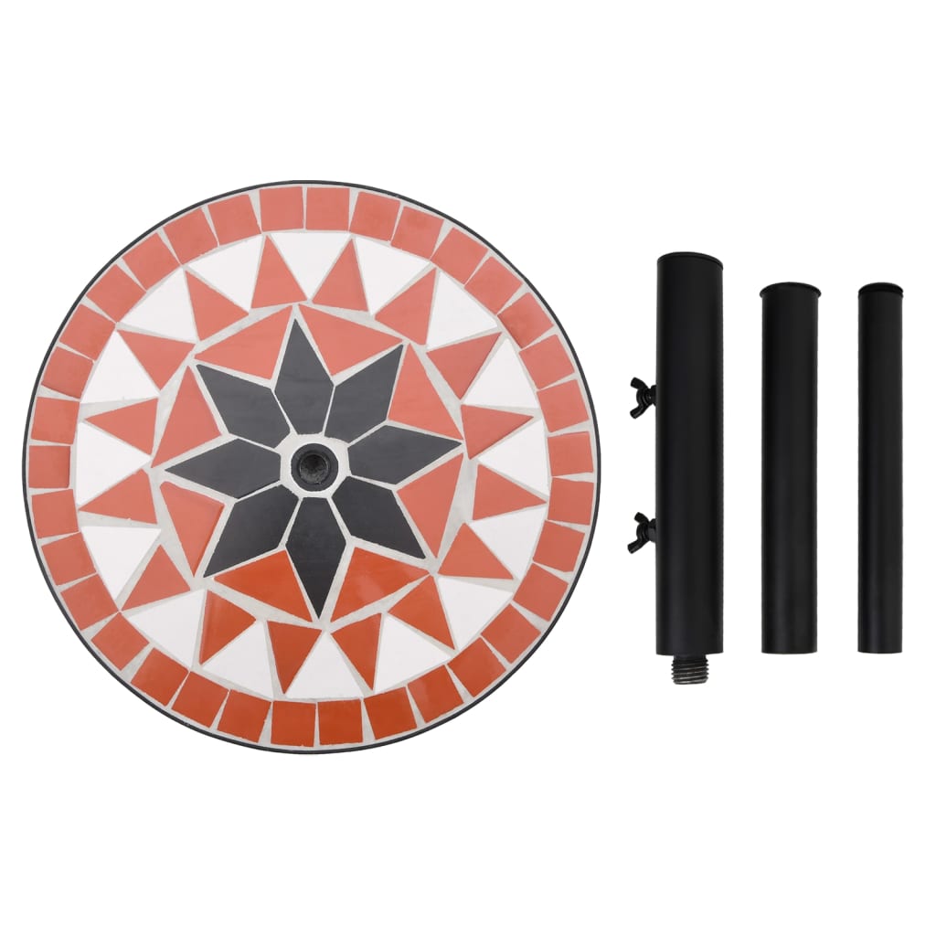 Parasolfod 12 kg rund terrakotta og hvid - number 5.