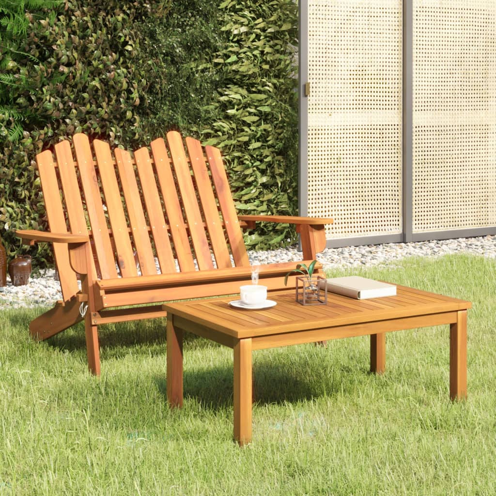 Adirondack-loungesæt til haven 2 dele massivt akacietræ - number 1.