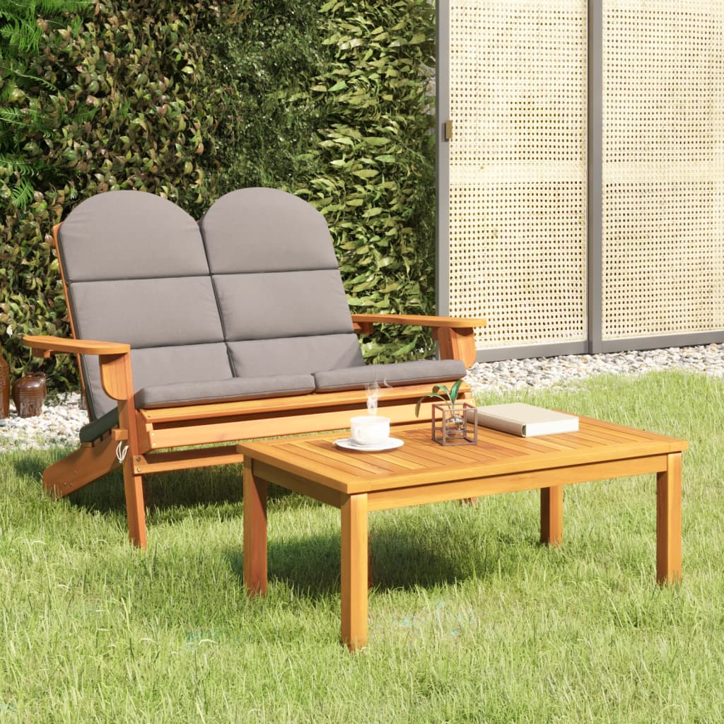 Adirondack-loungesæt til haven 2 dele massivt akacietræ - number 1.