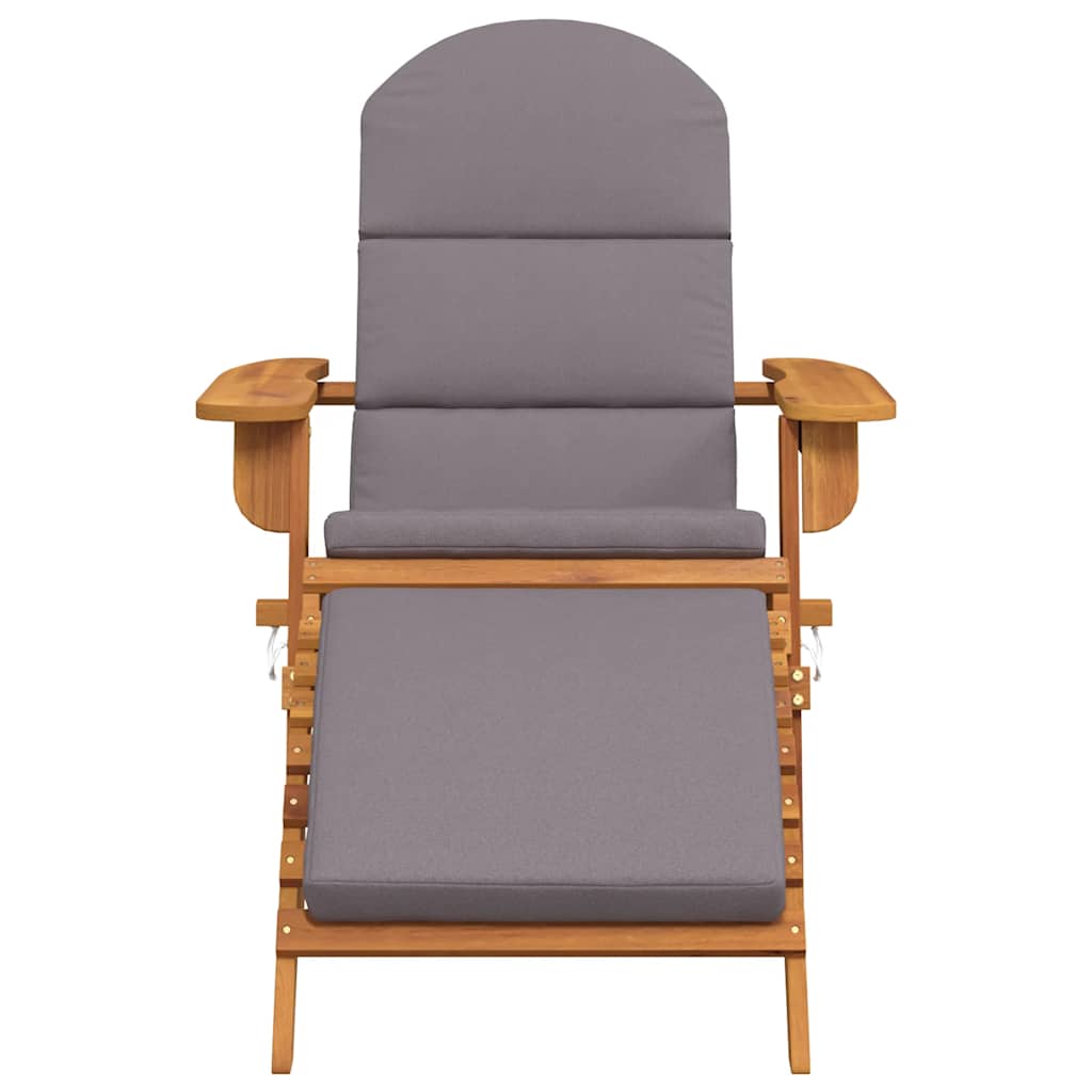 Adirondack hagestol med fotstøtte i massivt akasietre - number 4.