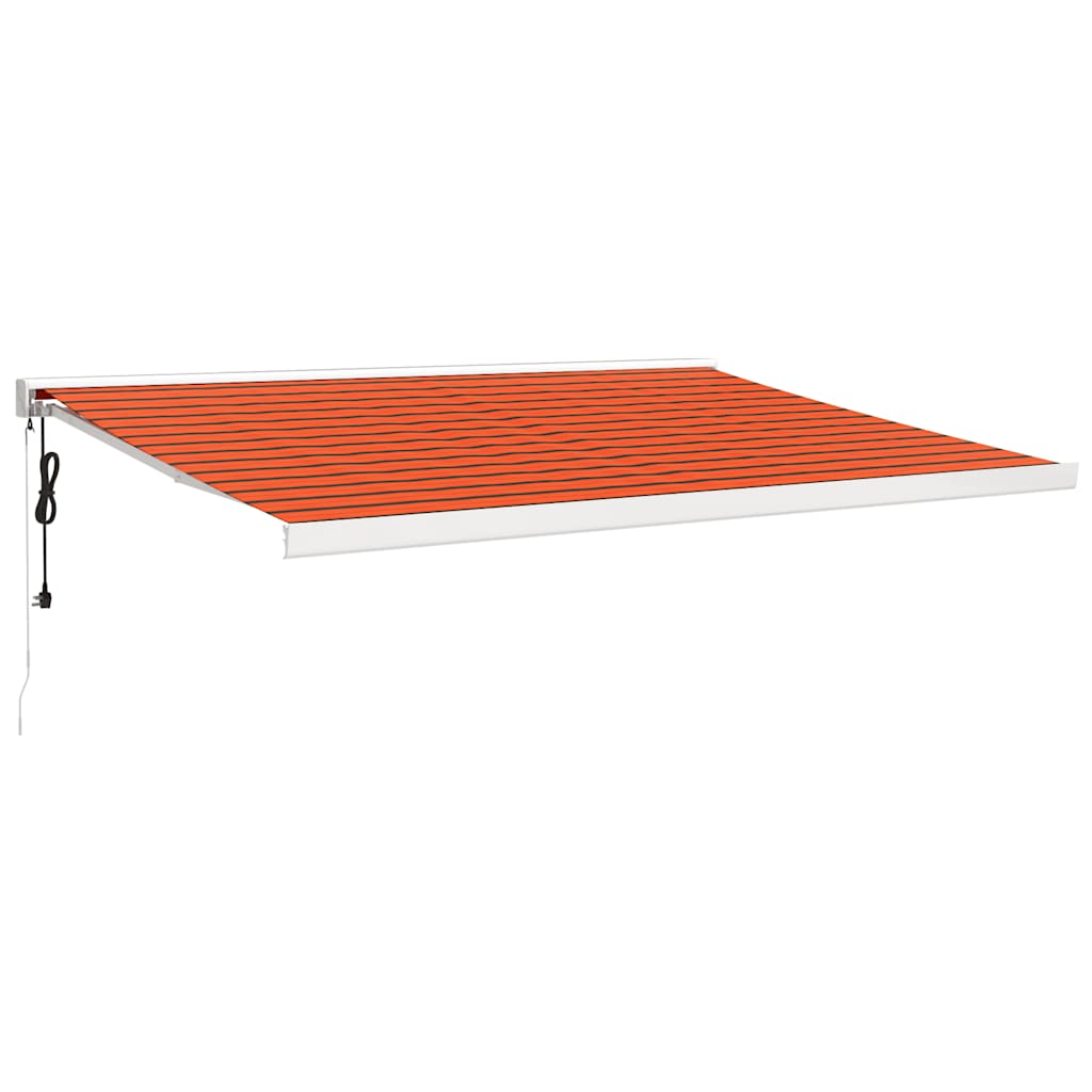 Folding awning 4x3 m fabric and aluminum orange and brown - number 2.