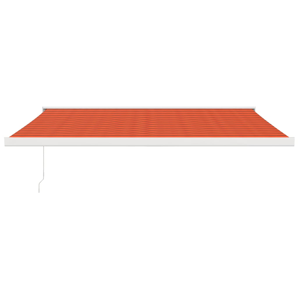 Folding awning 4x3 m fabric and aluminum orange and brown - number 3.