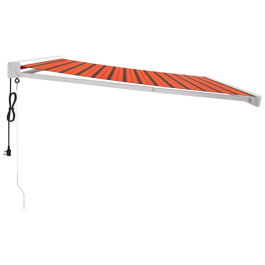 Folding awning 4x3 m fabric and aluminum orange and brown - number 4.