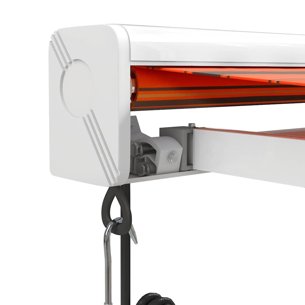 Sklopiva tenda 3x2,5 m tkanina i aluminij narančasta i smeđa - number 7.