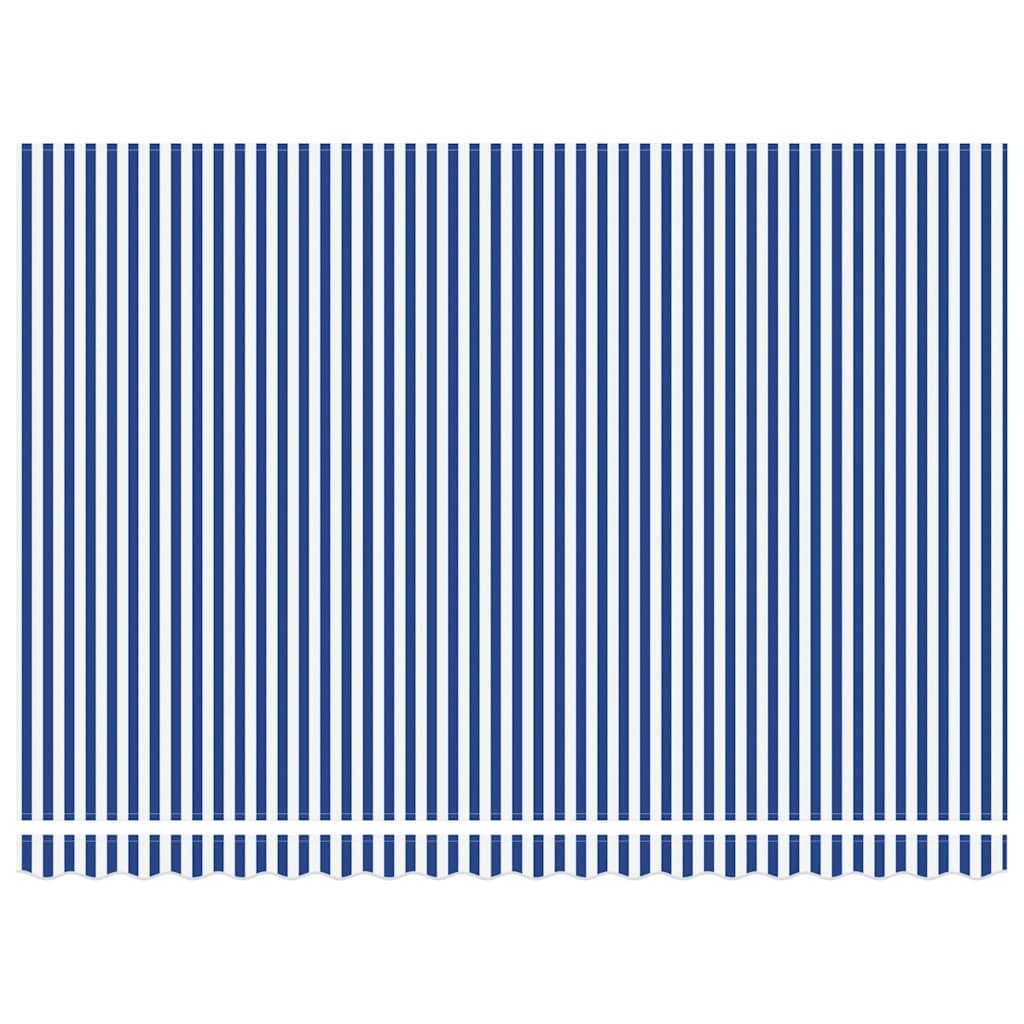 Foldemarkise 4,5x3 m stof og aluminium blå og hvid - number 4.