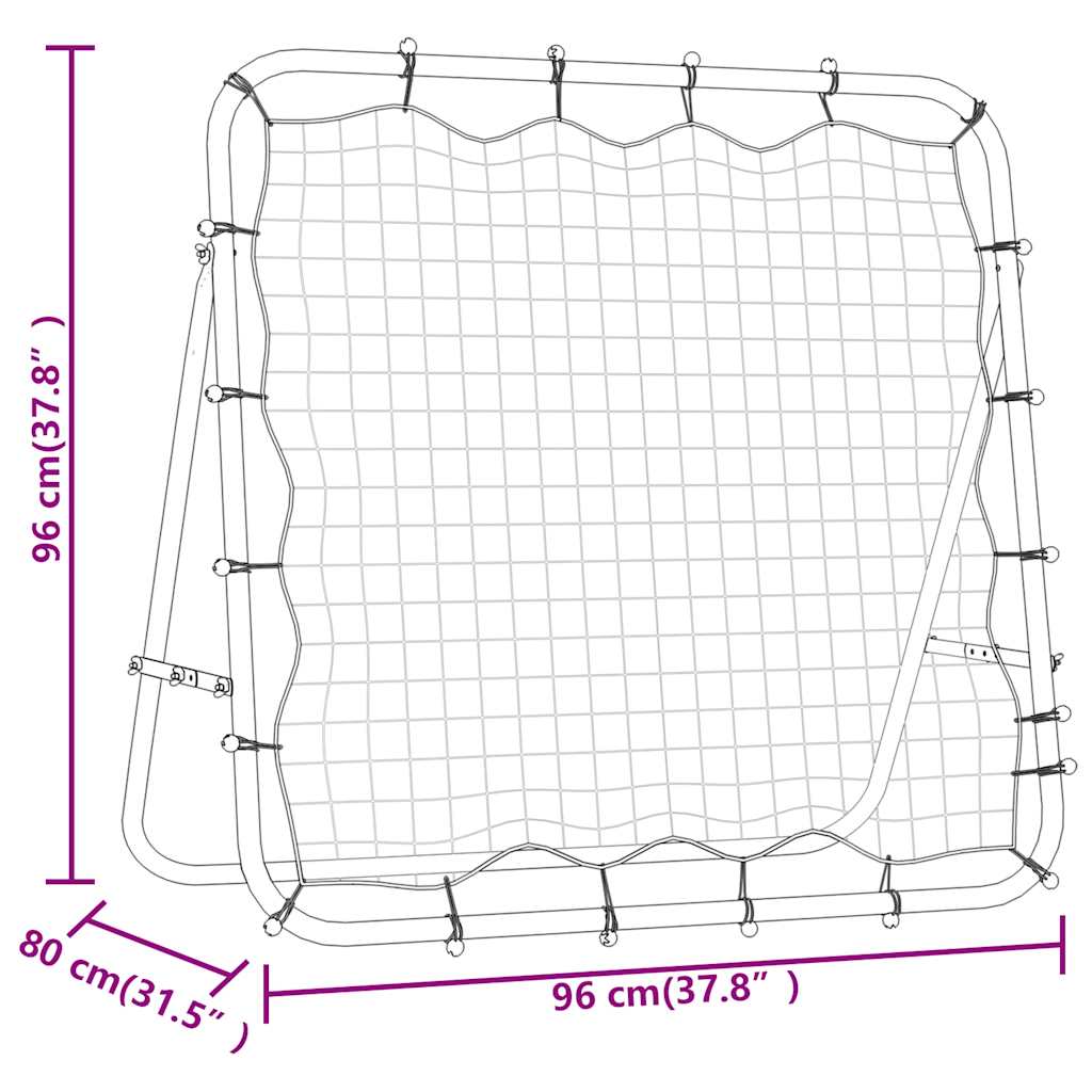 Verstelbare voedselbal rebounder 96x80x96 cm staal en pe - number 7.
