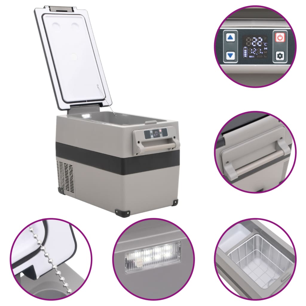 Køleboks med håndtag 55 l pp og pe sort og grå - number 8.