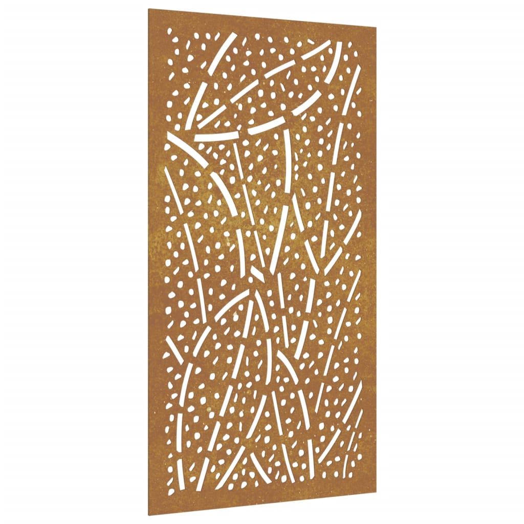 Outdoor wall decoration 105x55 cm leaf design corten steel - ooo 1 - number 2.
