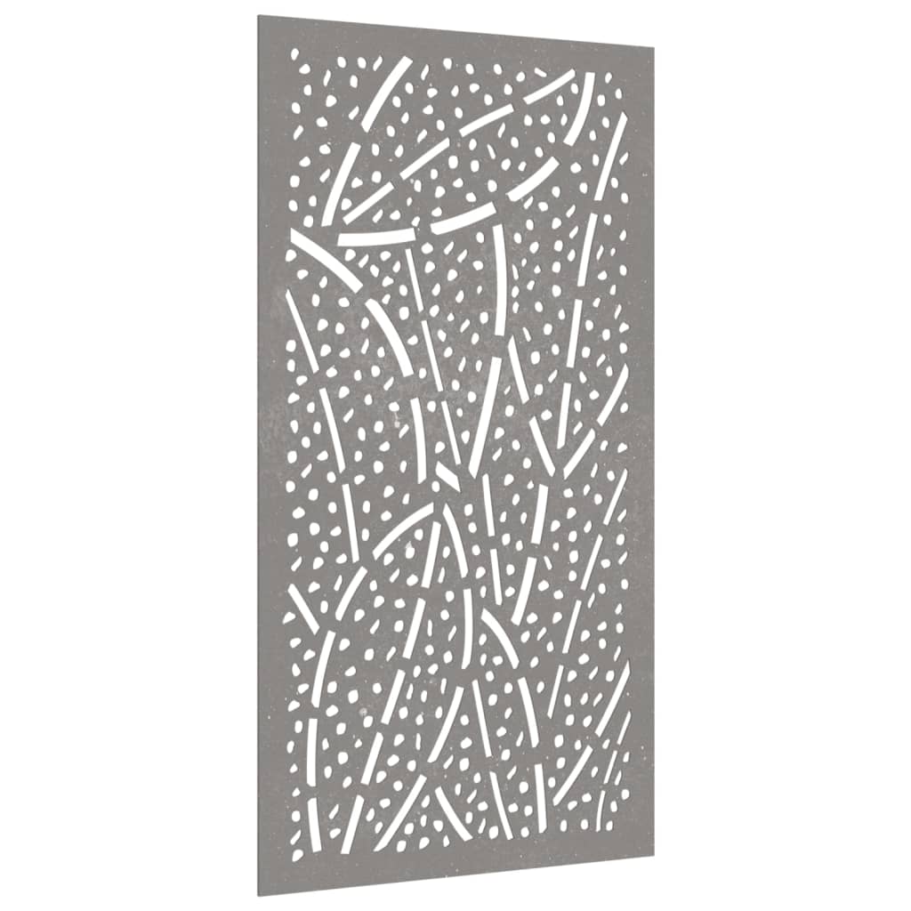 Outdoor wall decoration 105x55 cm leaf design corten steel - ooo 1 - number 3.