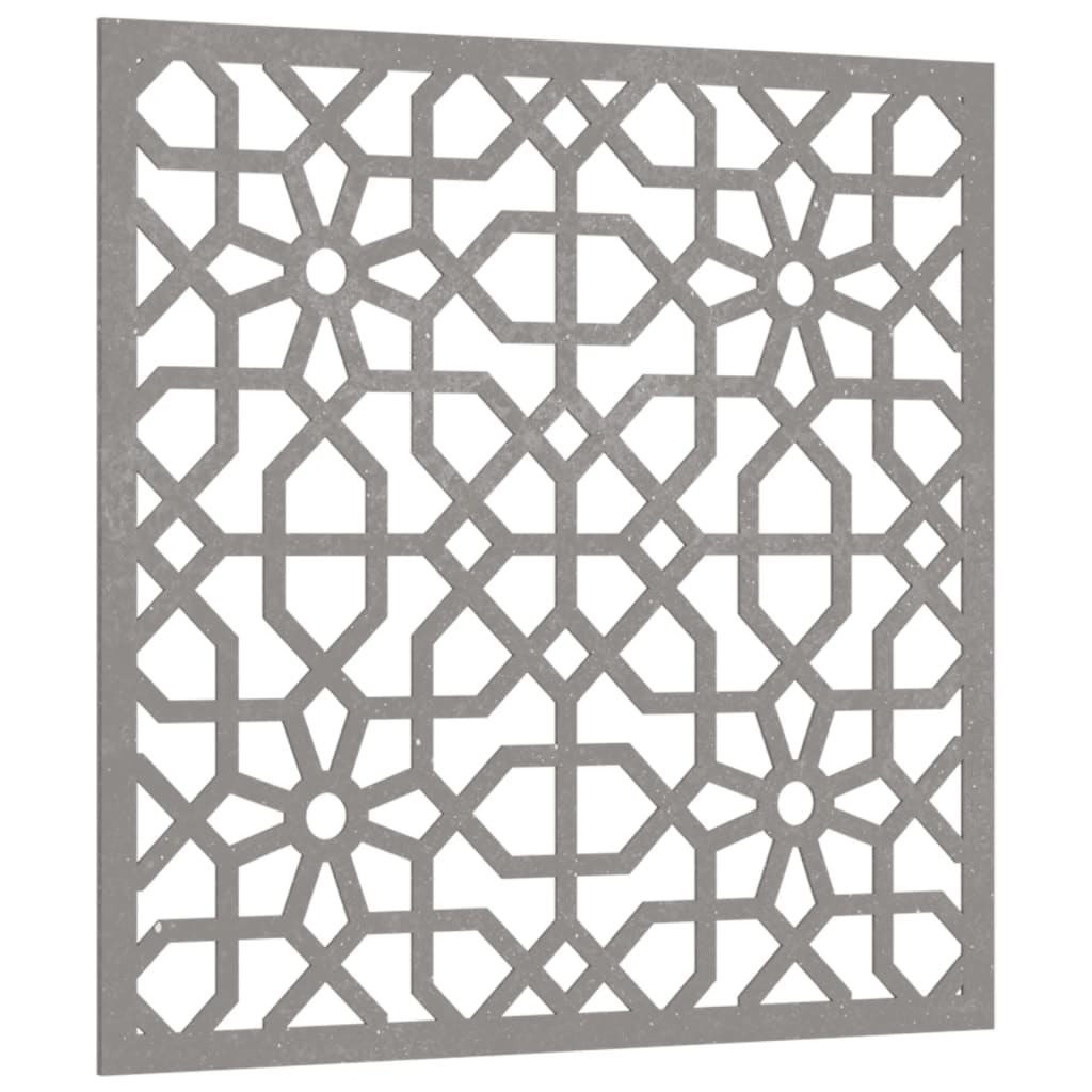 Outdoor wall decoration 55x55 cm moorish design corten steel - 55 x 55 x 0 7 cm (l x w x h) - number 3.