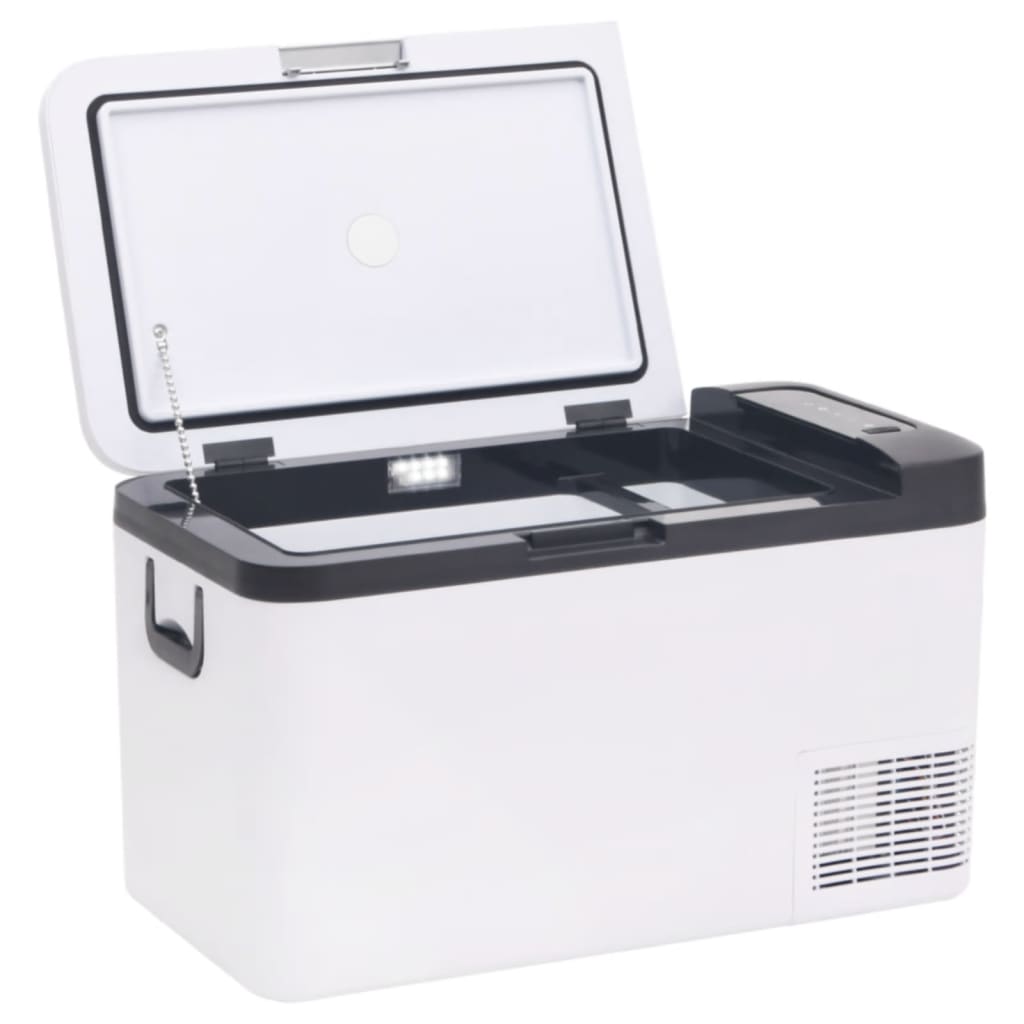 Cool box with handle pp and pe black and white - 18 l, without adapter - number 6.