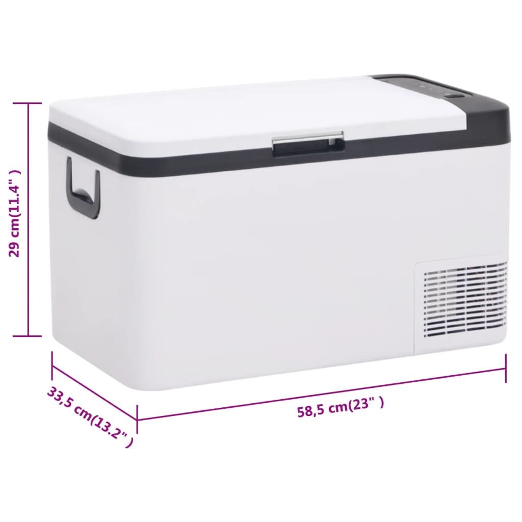 Cool box with handle pp and pe black and white - 18 l, without adapter - number 10.