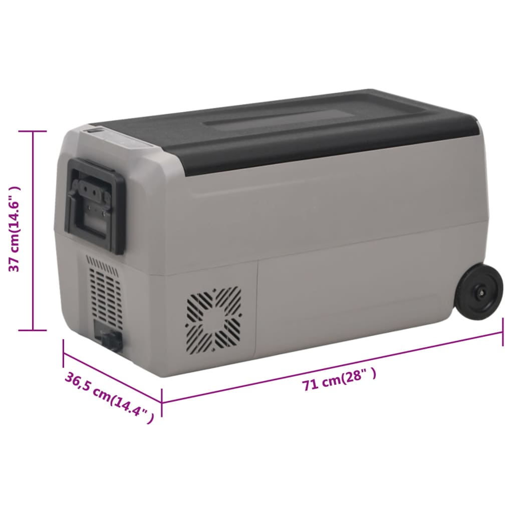 Cooling box with wheels and handles pp and pe black and gray - 36 l, without adapter - number 11.