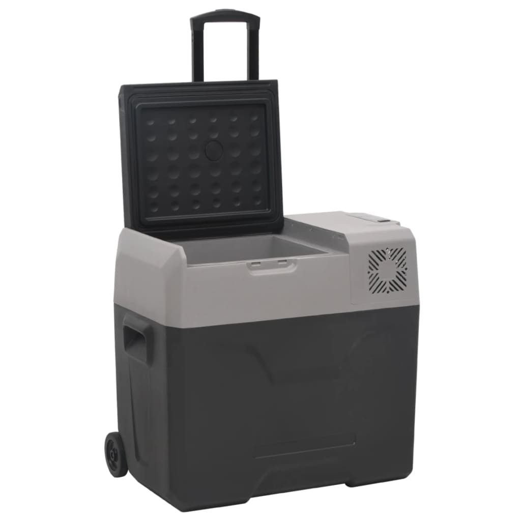 Cooler box with wheels and handle polypropylene black and gray - 50 l, without adapter - number 5.