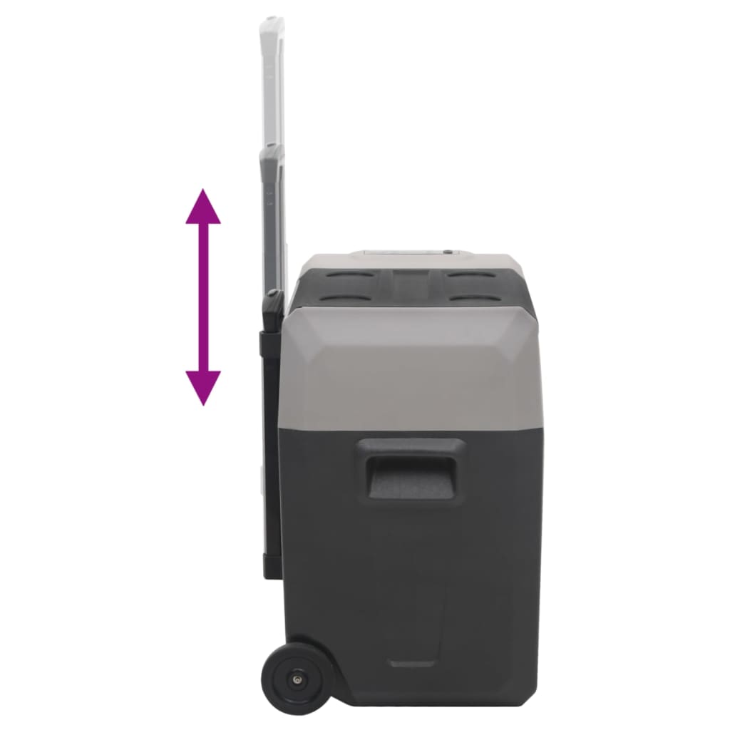Cooler box with wheels and handle polypropylene black and gray - 50 l, without adapter - number 7.