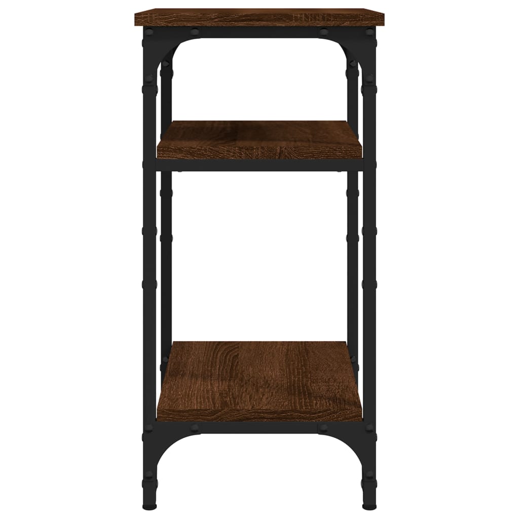 Stolik pomocniczy drewno klejone kolor brązowy dąb - brązowy dąb, 35 x 30 x 60 cm, 1 - number 6.