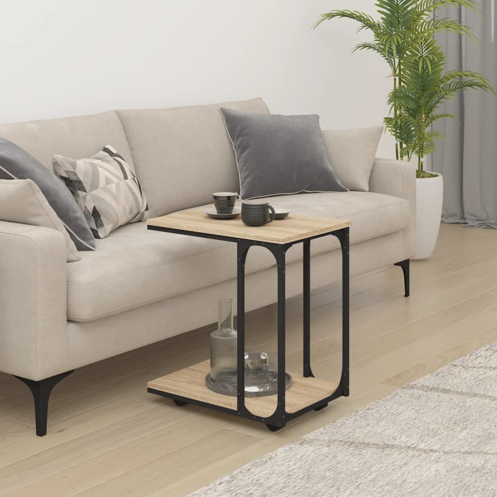 Stolik pomocniczy z kółkami 50x35x55,5 cm drewno klejone - number 3.