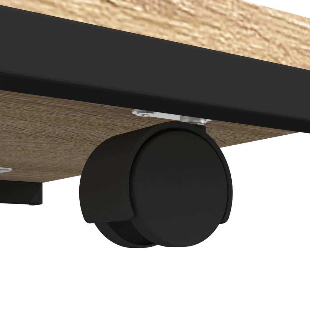 Stolik pomocniczy z kółkami 50x35x55,5 cm drewno klejone - number 7.