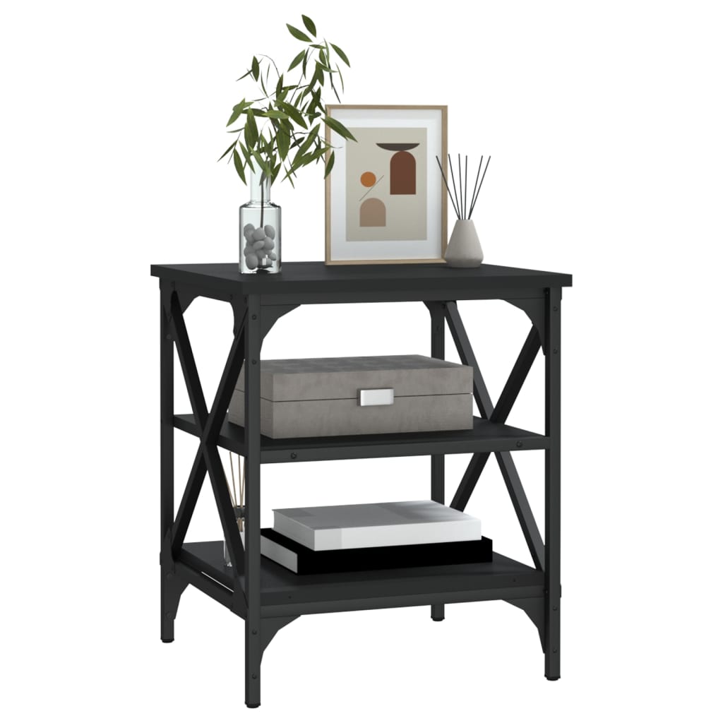 Engineered wood side table - black, 40 x 42 x 50 cm, 1 - number 4.