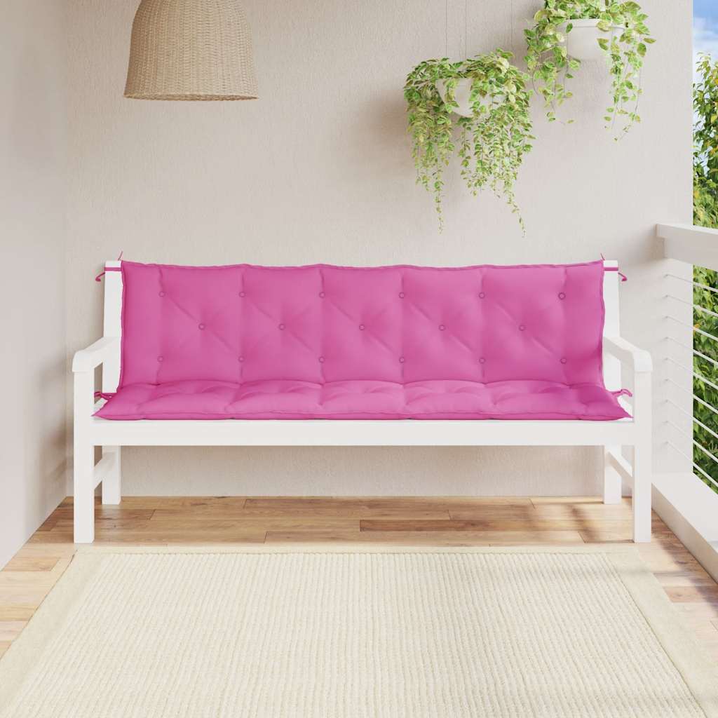 Coussins pour banc de jardin pc. tissu oxford rose - rose clair, 180 cm, 2 - number 3.