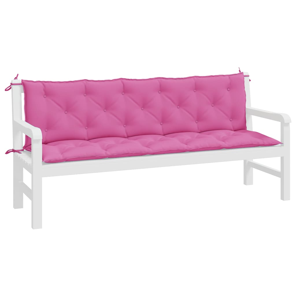 Coussins pour banc de jardin pc. tissu oxford rose - rose clair, 180 cm, 2 - number 4.