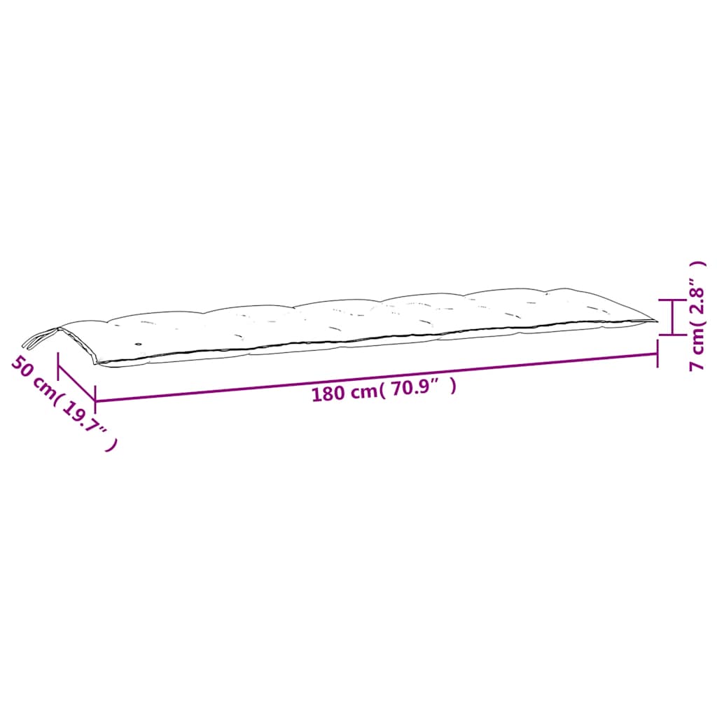 Coussins pour banc de jardin pc. tissu oxford rose - rose clair, 180 cm, 2 - number 10.