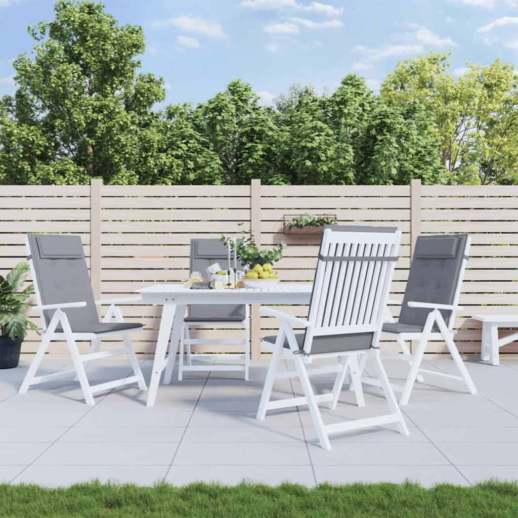 Stolehynder m. høj ryg stk. oxfordstof - grå, 4 - number 1.