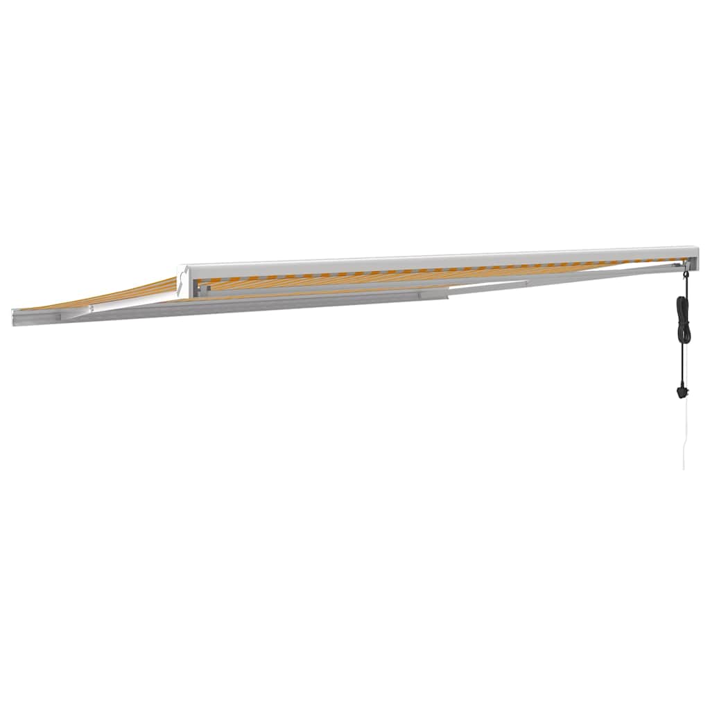 Preklopne tende 4x3 m tkanina i aluminij - žuta i bijela, 400 x 300 cm, 1 - number 5.