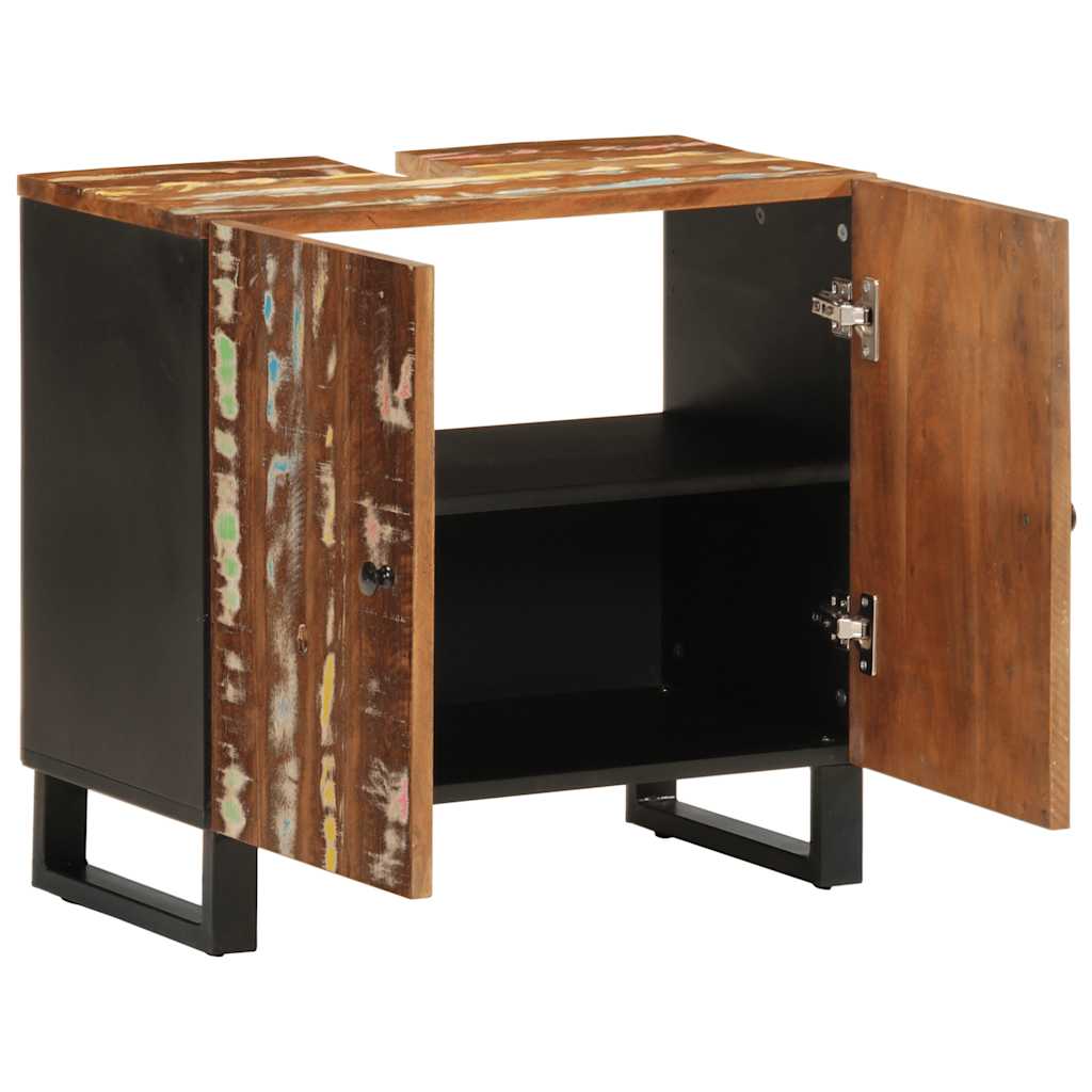 Szafka do mycia 62x33x58 cm lite drewno z recyklingu i drewno klejone - number 3.