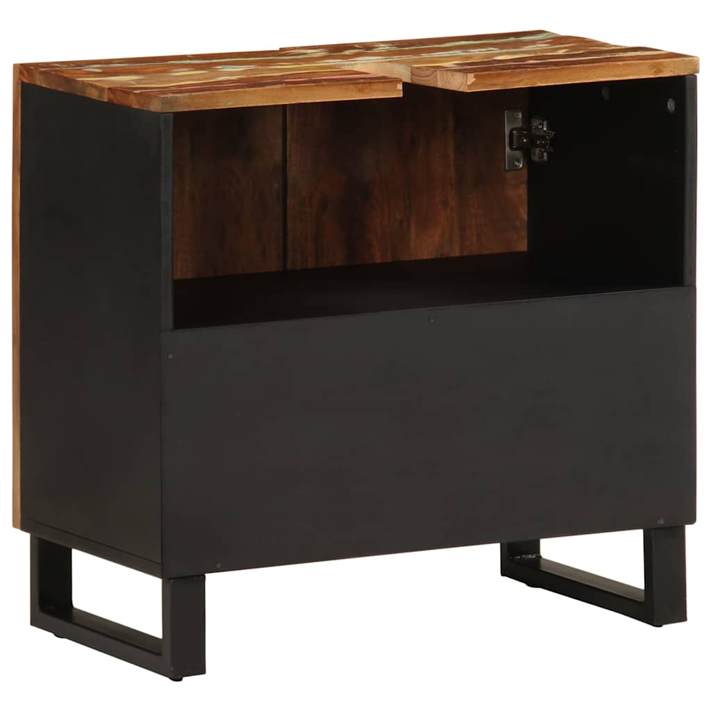 Szafka do mycia 62x33x58 cm lite drewno z recyklingu i drewno klejone - number 5.