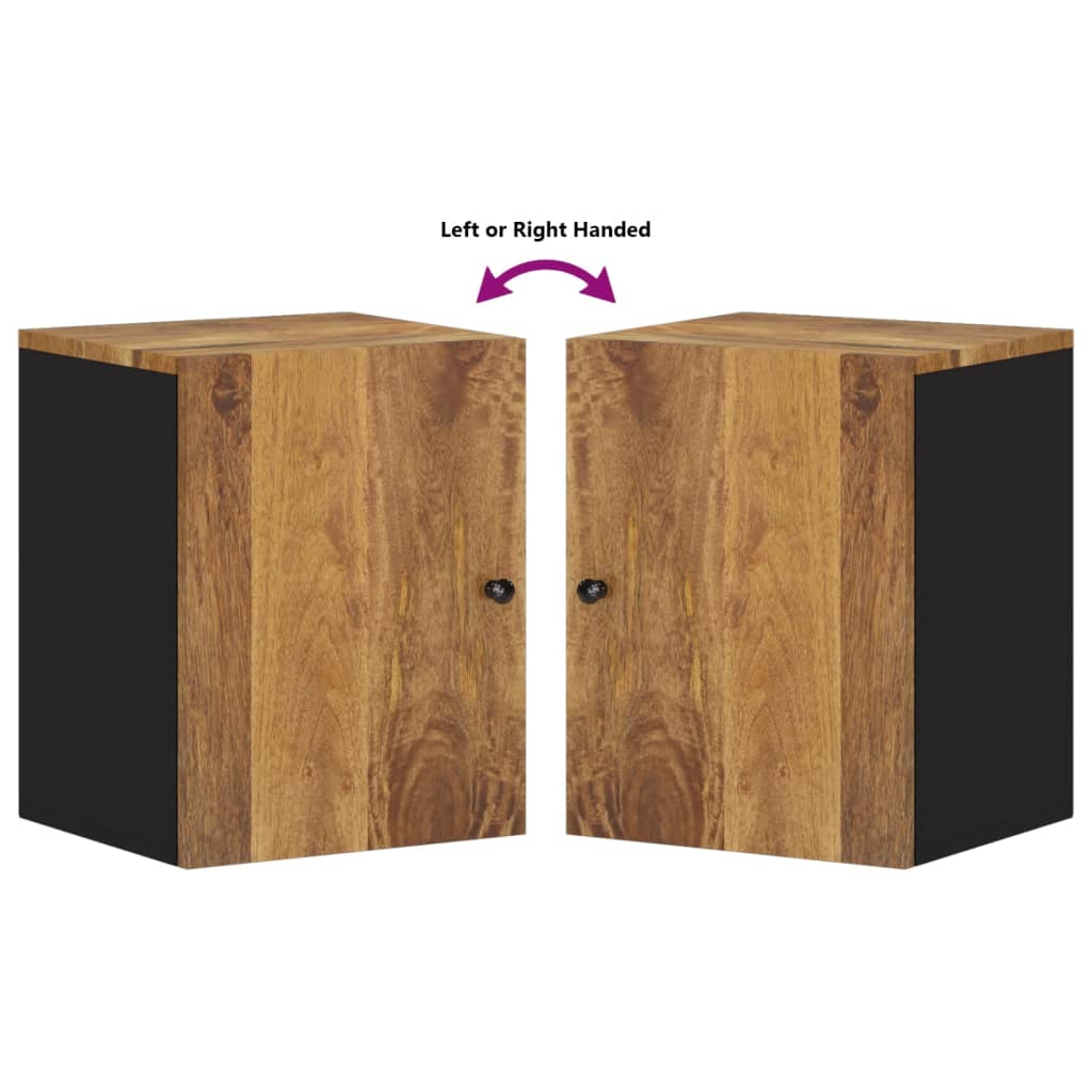 Zidni kupaonski ormarić 38x33x48 cm masivno drvo mango - number 7.