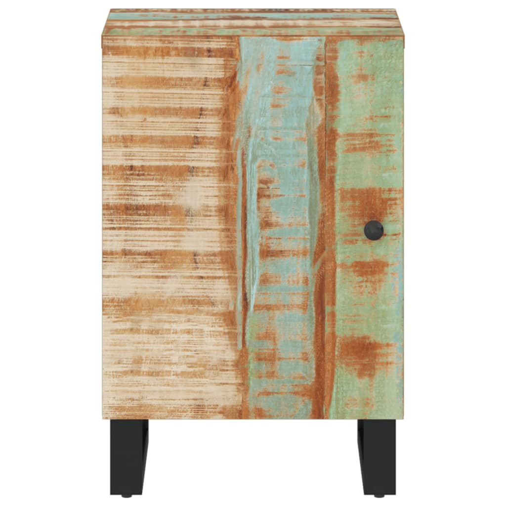 Væghængt badeværelsesskab 38x33x58 cm massivt genbrugstræ - number 4.