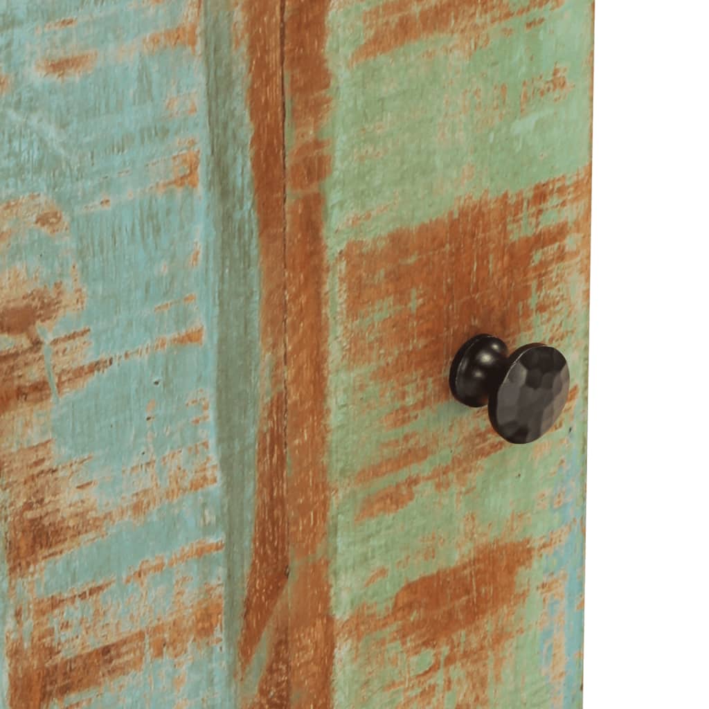 Væghængt badeværelsesskab 38x33x58 cm massivt genbrugstræ - number 9.