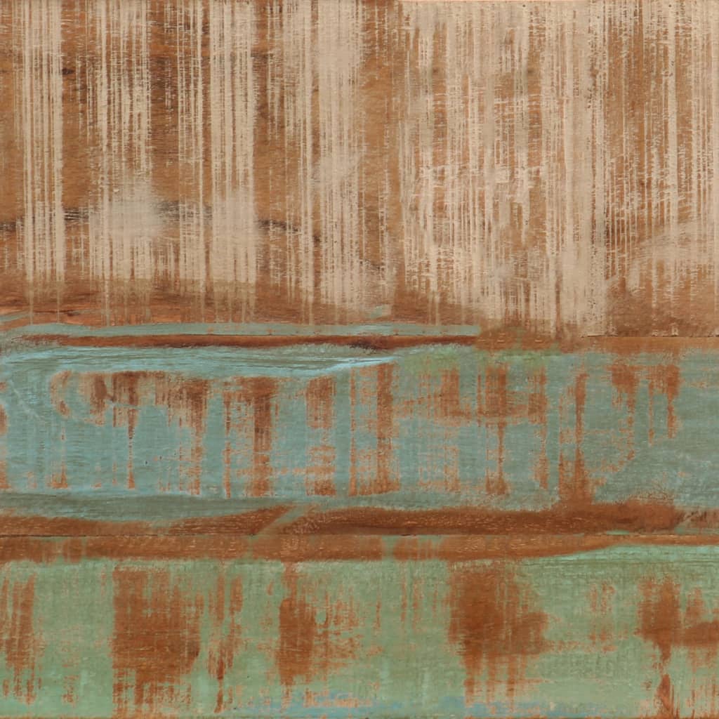 Tv-bord 100x33x46 cm massivt genbrugstræ og konstrueret træ - number 10.