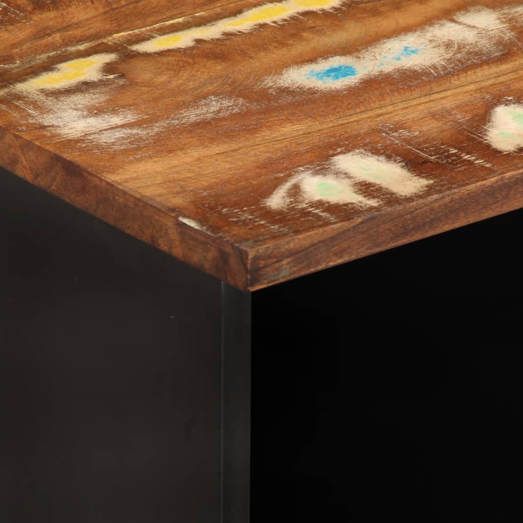 Tv-bord 100x33x46 cm massivt genbrugstræ og konstrueret træ - number 9.