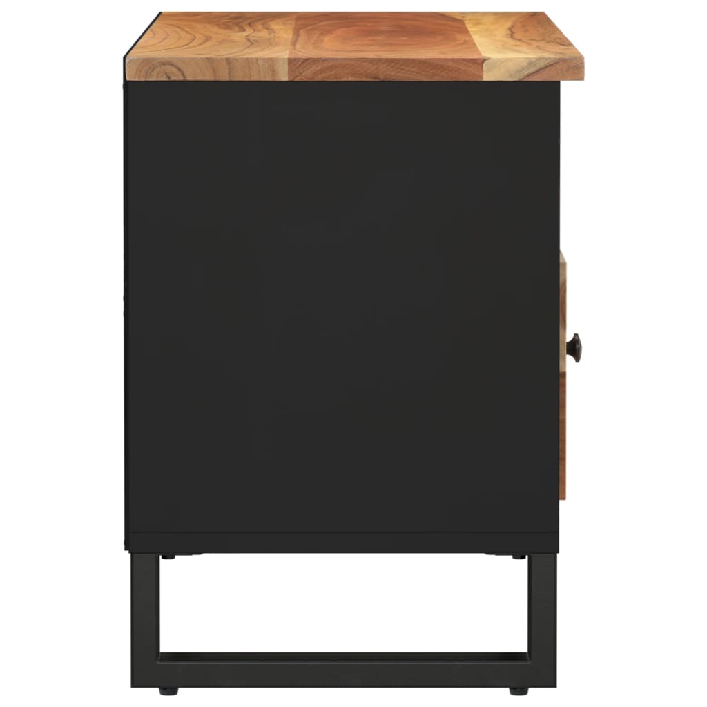 Stolik rtv 80x33x46 cm lite drewno akacjowe i drewno warstwowe - number 6.