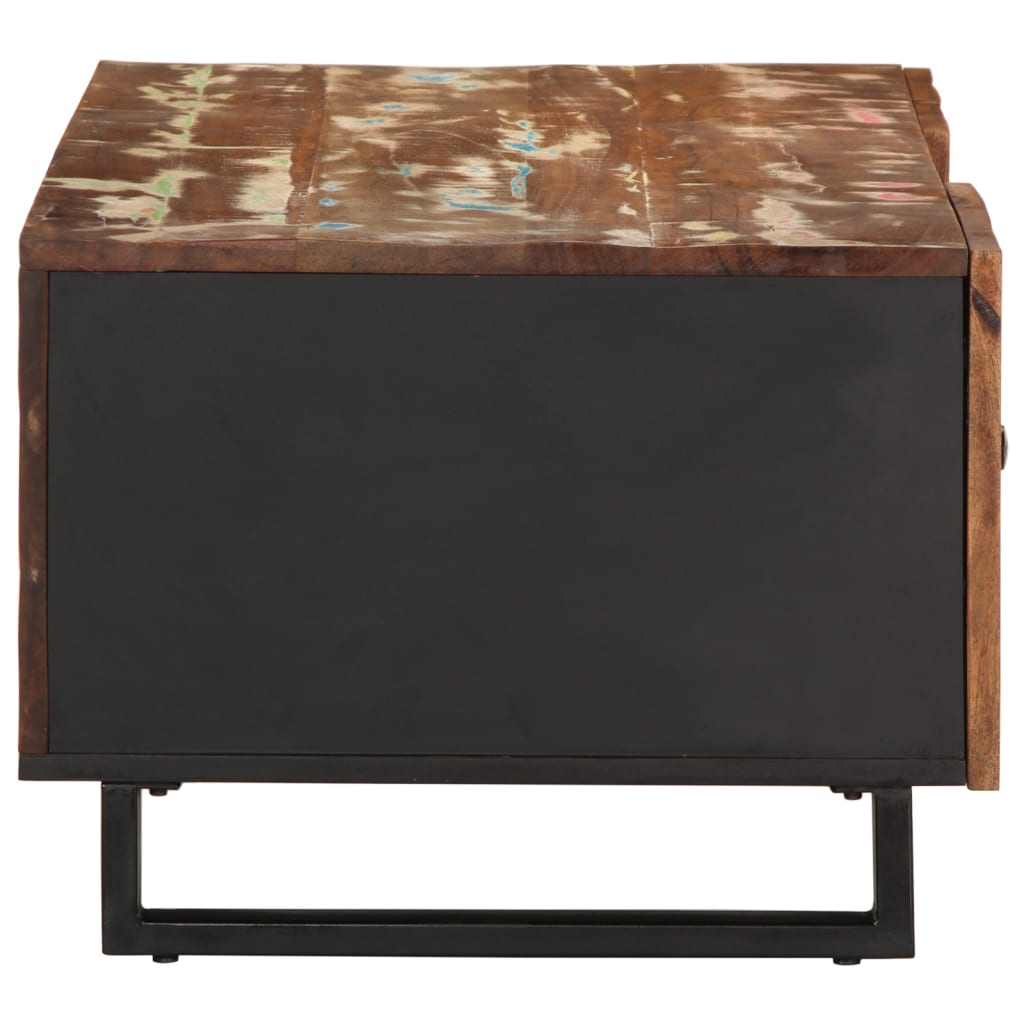 Sofabord 100x54x40 cm massivt genbrugstræ og konstrueret træ - number 5.