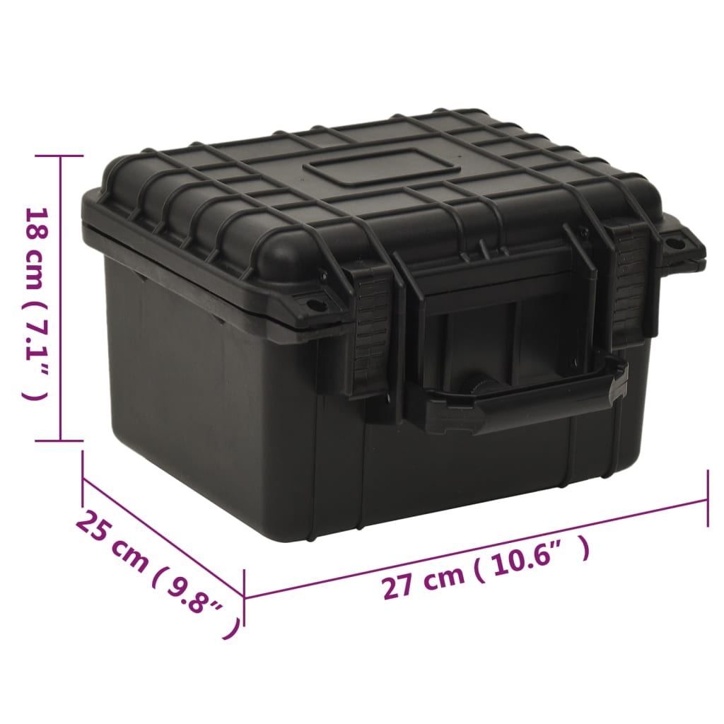 Custodia di volo portatile pp black - 27 x 25 x 18 cm - number 8.