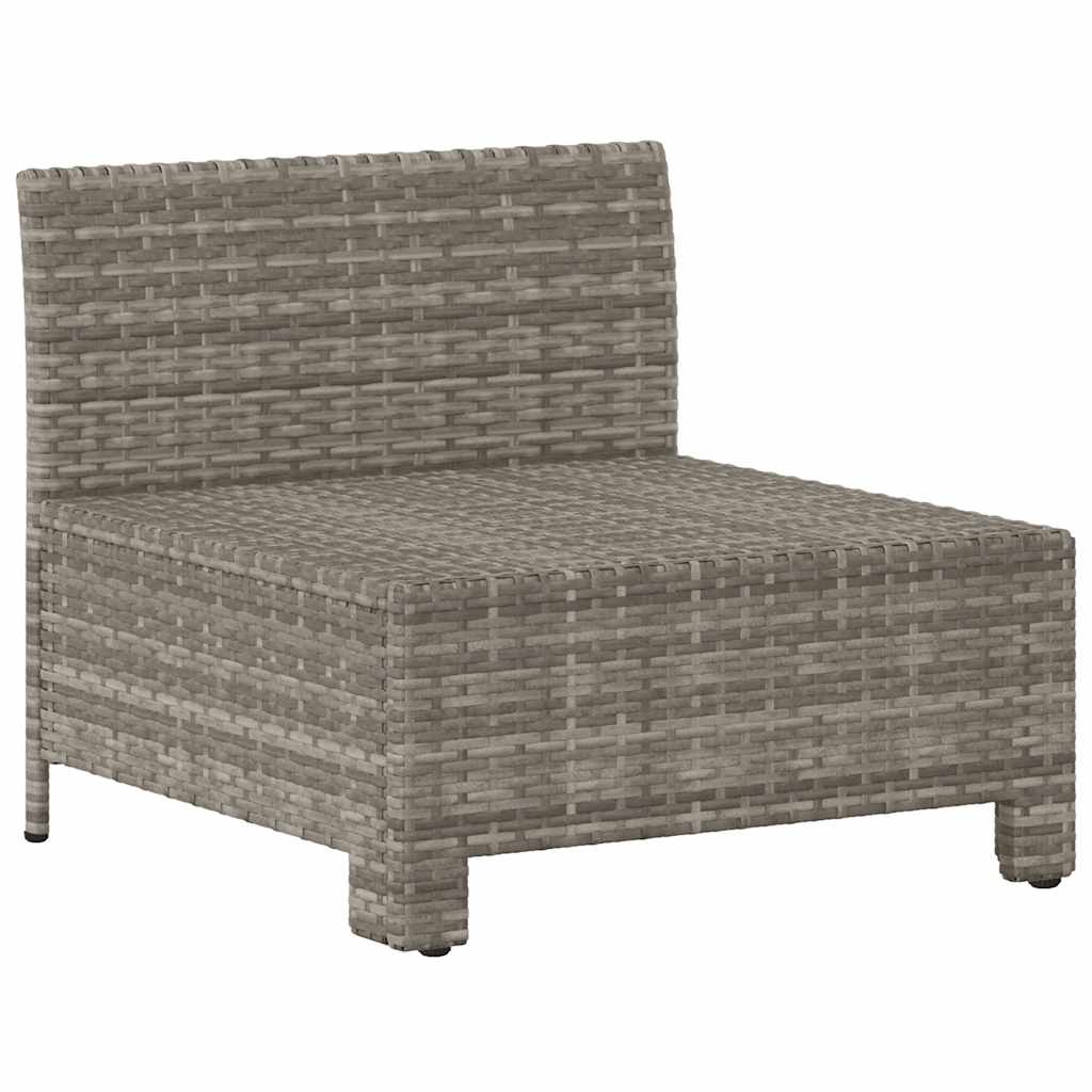 Midtermodul til havesofa med hynde polyrattan grå - number 3.