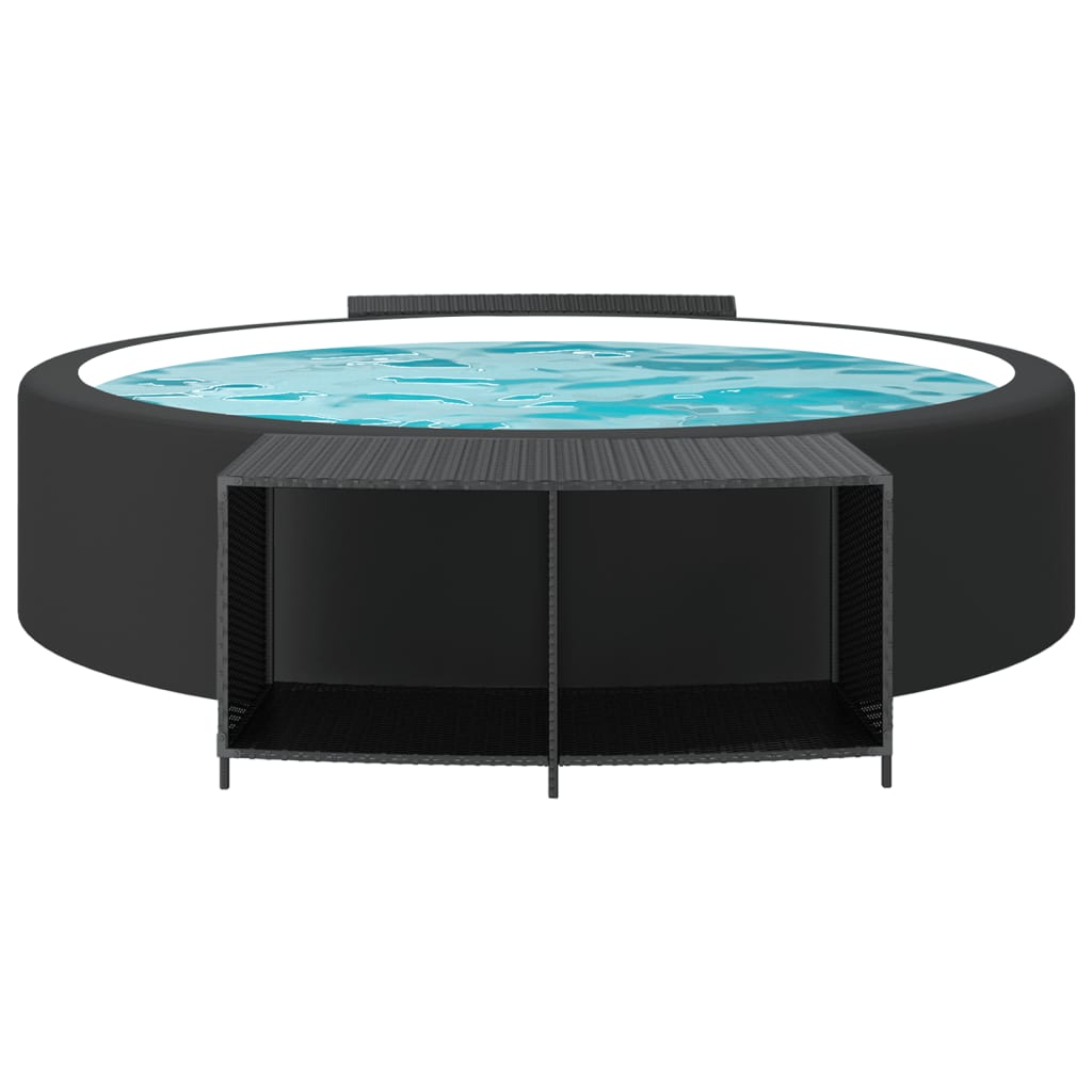 Opbevaringshylder 2 stk. polyrattan sort - number 3.